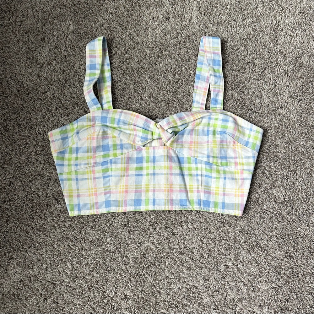 Plaid crop top